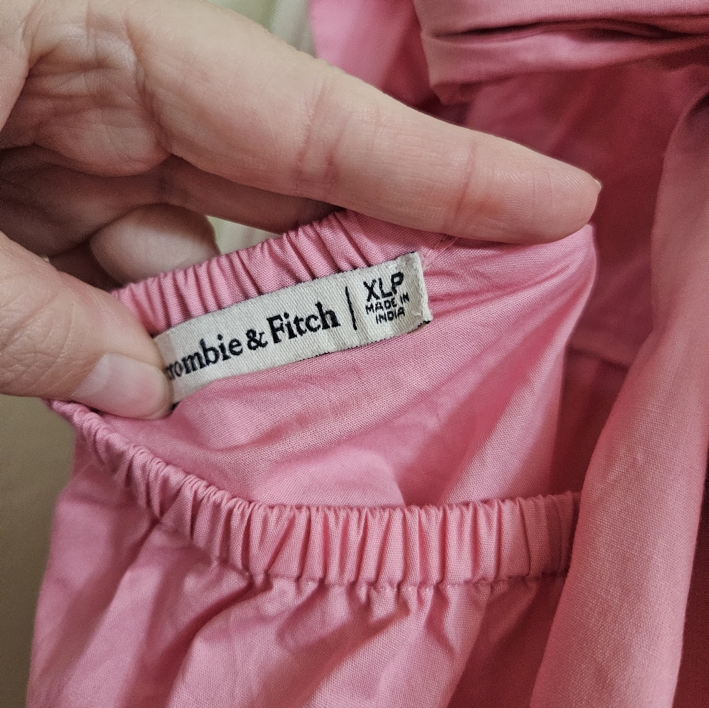 Abercrombie Pink Maxi Dress With Bow In Back - Picture 10 of 11